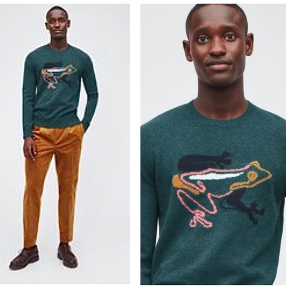 Bonobos Merino Wool Frog Crew Neck 